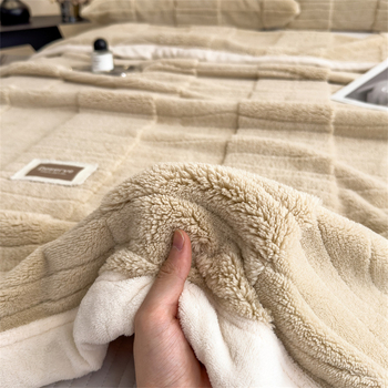 Pătură dublu față din velur fleece, poliester, 1000–1500 g, primăvară-toamnă, model solid, micșorare 3%