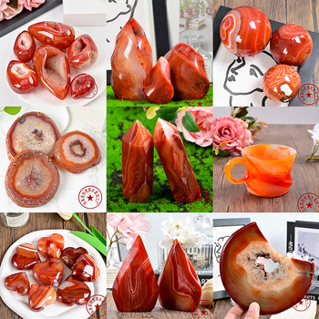 Ornament de birou din agat – formă geometrică, cristal lustruit, stil modern minimalist