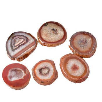 Ornament de birou din agat – formă geometrică, cristal lustruit, stil modern minimalist