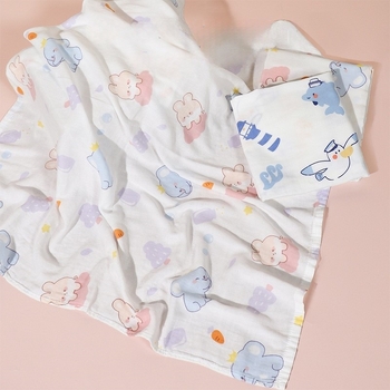 Dječja zavinovačka od bambusovih vlakana, jednostavno tkanje, 120–140 g, Cartoon stil, marka Good month