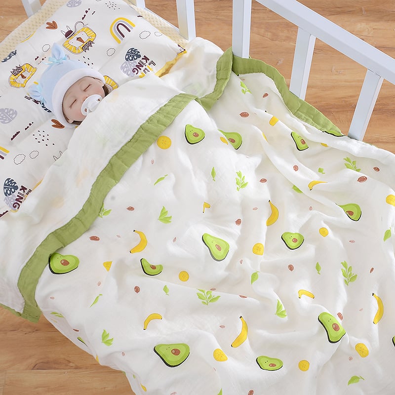 Pătură pentru înfășat bebeluș – din bumbac + fibră regenerată, fir 40s, cusătură/imprimare/țesătură plată, 200–300 g, Procesare personalizabilă