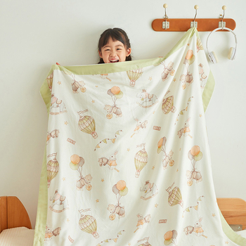 Keturių sluoksnių vaiko pledas, 70% regeneruota celulose (tianzhu pluoštas) + 30% medvilnė, 200–300 g, vasara, INS stilius