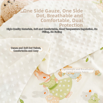 Kūdikio pledas iš 100% medvilnės, 200–300 g; tinkamas naujagimiams ir vaikams iki 12 metų; visų metų naudojimui; pritaikomas apdorojimas