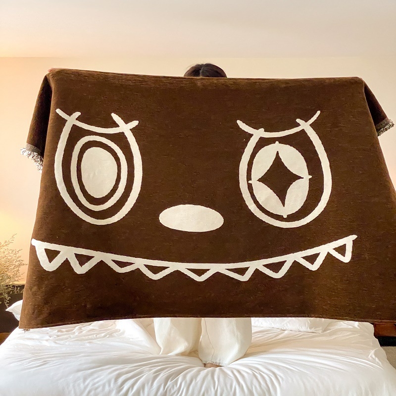 Плетено кадифено одеяло с лек лукс стил (Есен–Зима; 1000–1499 g; Полиестер)