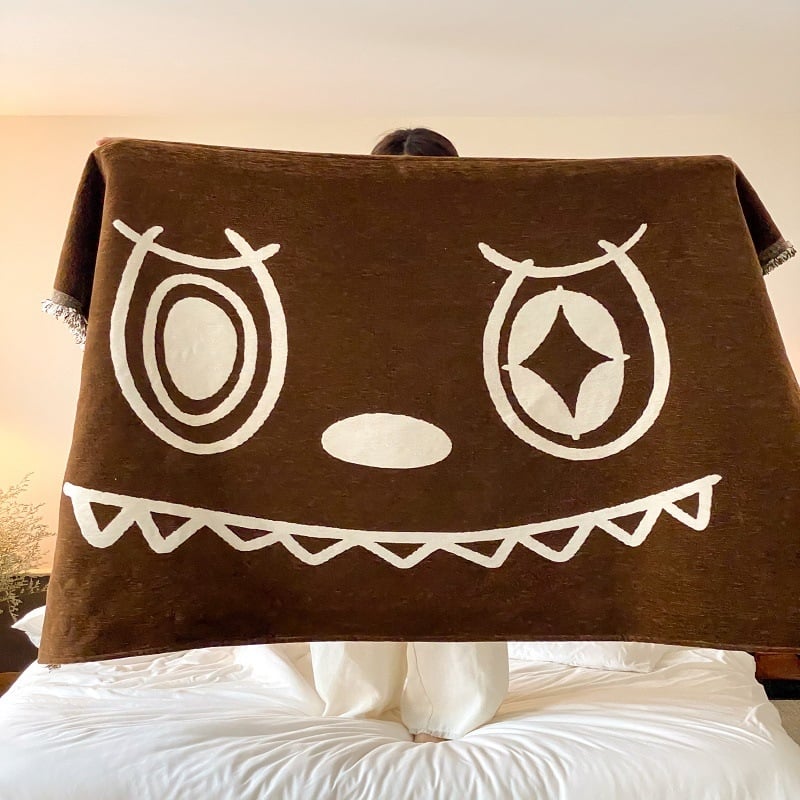 Плетено кадифено одеяло с лек лукс стил (Есен–Зима; 1000–1499 g; Полиестер)