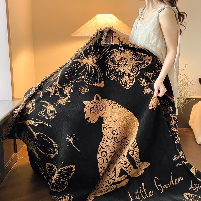 Плетено кадифено одеяло с лек лукс стил (Есен–Зима; 1000–1499 g; Полиестер)