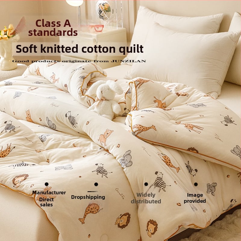 Kõigi aastaaegade sojakiududest täidetud tekk – kootud puuvillakangas, täidis sojakiud, 3,5–4 kg, õmmeldud ja trükitud, lastele