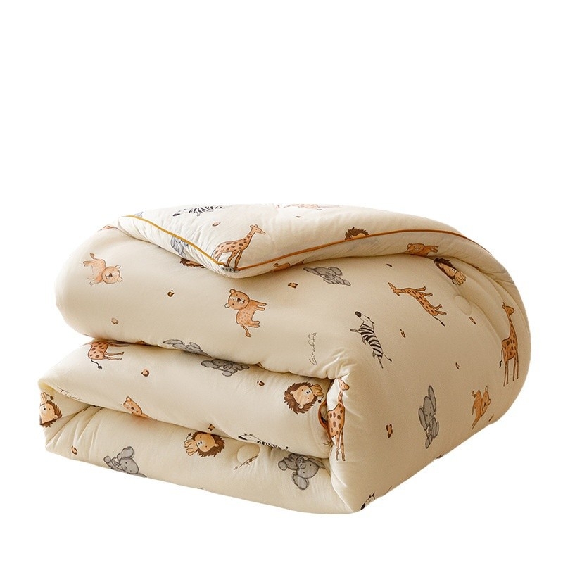 Cuvertură din fibre de soia pentru toate anotimpurile – material tricotat din bumbac, umplutură din fibre de soia, 3,5–4 kg, cusută și imprimată, pentru copii