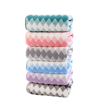 Set din două prosoape: prosoape de baie și de față, fleece coral, moi, absorbante, uscare rapidă