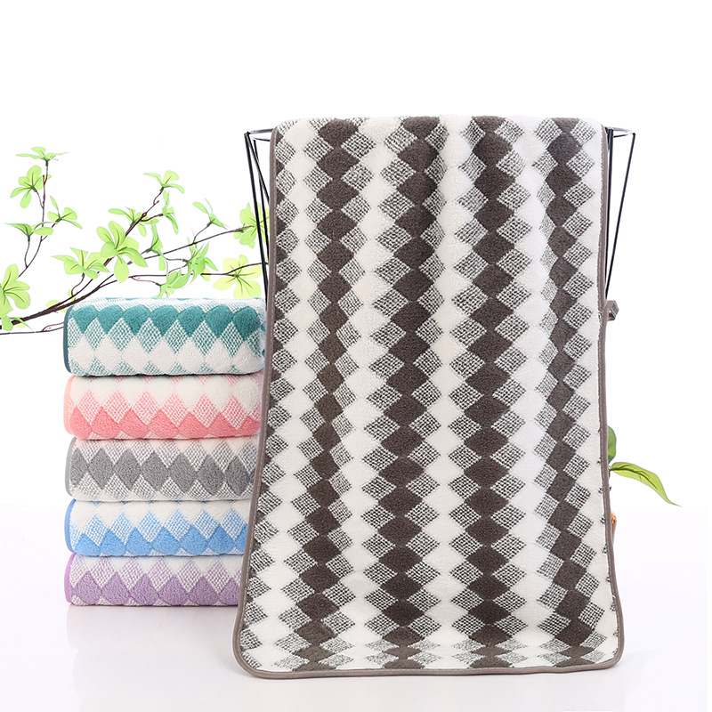 Set din două prosoape: prosoape de baie și de față, fleece coral, moi, absorbante, uscare rapidă