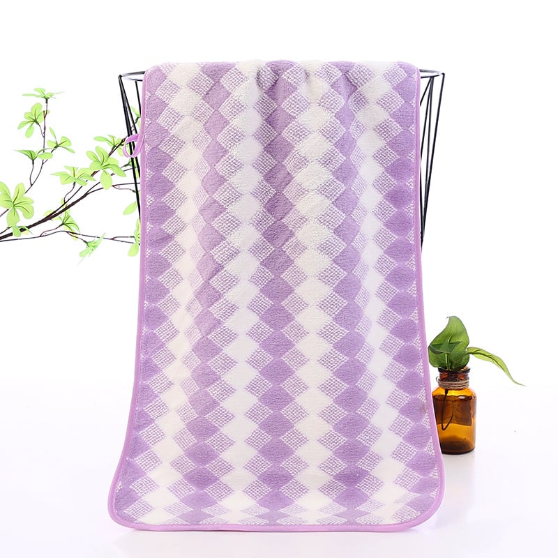 Set din două prosoape: prosoape de baie și de față, fleece coral, moi, absorbante, uscare rapidă