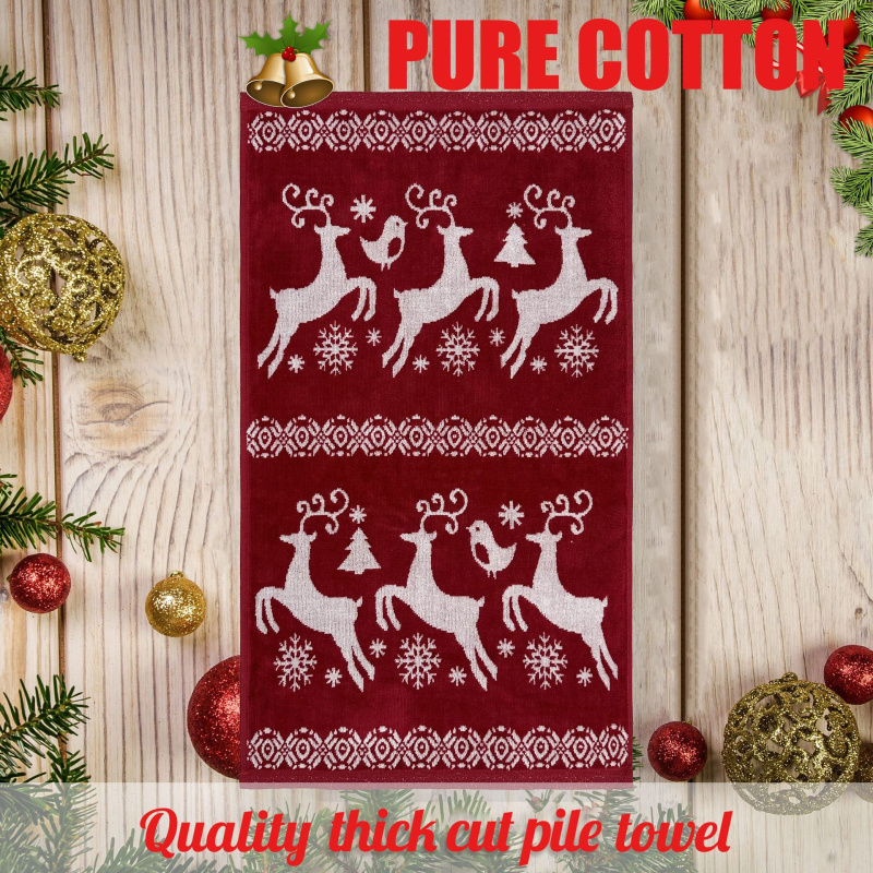 Komplet ručnika od pamuka: ručnik za ruke i ručnik za lice, jacquard tkanina s izrezanim velurom, 32 niti, 120–140 g, mek i vrlo upijajući.