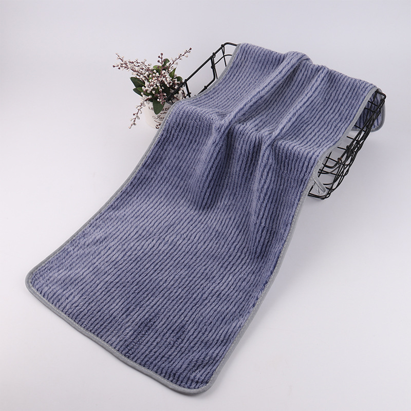 Aike ručnik za lice od coral fleece, 21s vlakna, visoka gustoća, težina 50–80 g, rubno šivanje, mekan i upija