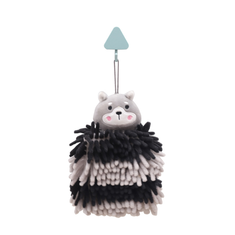 Chenille paks handuk loomakujundusega ja riputamisfunktsiooniga, Leisure House, 80–100 g, 19 niiti