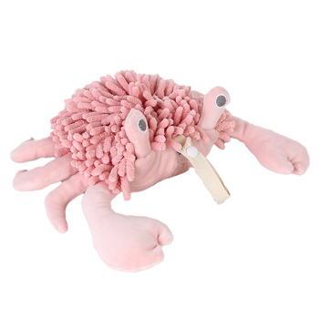 Anim Chenille krab – käterätikplüüs mänguasi, imav ja mitmekülgne loomade aksessuaar; materjal: polüesterkiud; kaal: 100–120 g; kudumine: lame kudumine; niidid: 19 lõnga