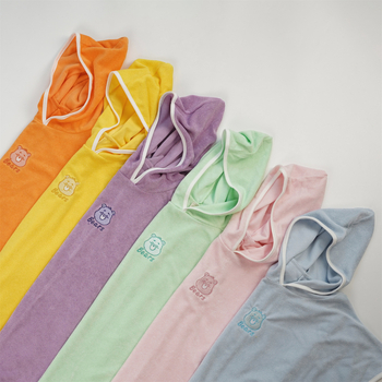 Sesame Biscuits Prosop de baie pentru copii cu glugă — bumbac de lungă durată; 300–400 g; broderie, cusut, țesătură simplă