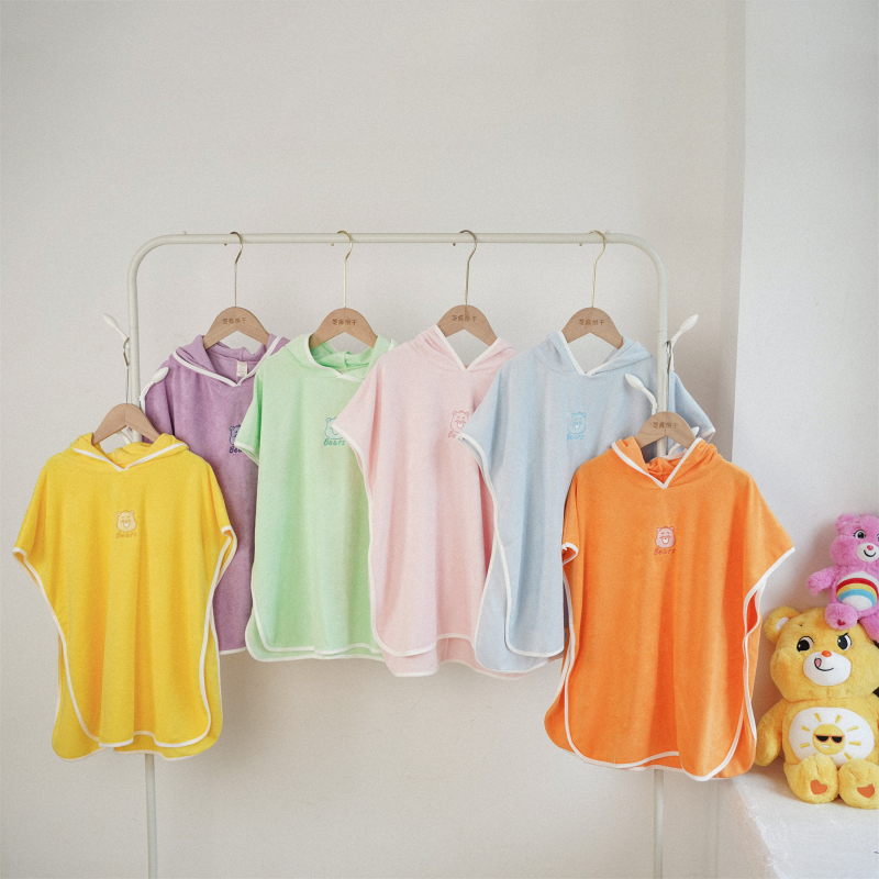 Sesame Biscuits Prosop de baie pentru copii cu glugă — bumbac de lungă durată; 300–400 g; broderie, cusut, țesătură simplă