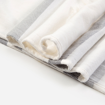 Prosop de baie/plajă din 100% bumbac, cu ciucuri, 300–400 g, fir 21s, țesătură simplă