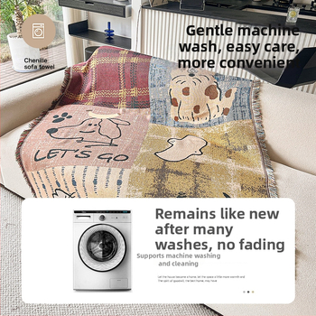 Covoraș de picnic pentru exterior, pătură țesută patru anotimpuri, 70% poliester / 30% bumbac; rezistent la umezeală, potrivită pentru living, dormitor și afară