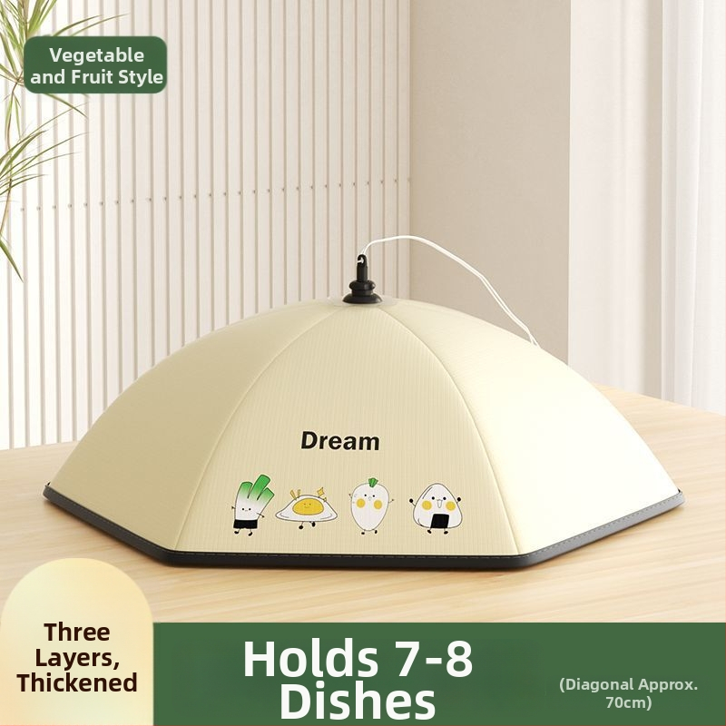 Purple Charm Workshop Sulankstomas izoliuotas maisto dangtelis – gabardinė + aliuminio folija, šiuolaikiškas stilius, daugiafunkcinis, izoliacija, dulkių apsauga