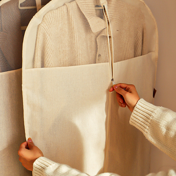 Κάλυμμα σκόνης ρούχων, παχύ καθαρό βαμβάκι, αναπνεύσιμο, ιαπωνικού στυλ, ανθεκτικό στην υγρασία για ντουλάπα