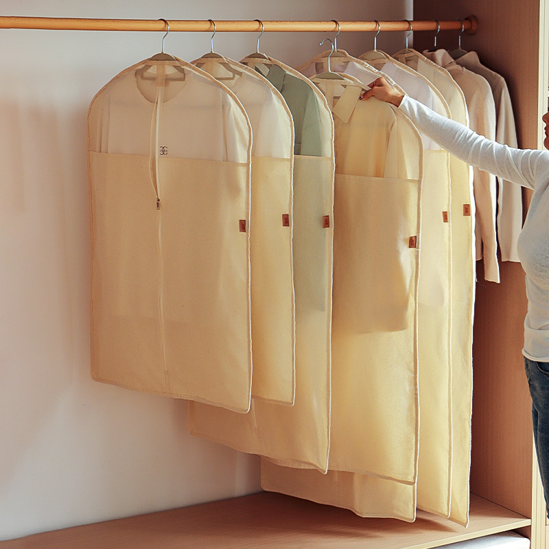 Κάλυμμα σκόνης ρούχων, παχύ καθαρό βαμβάκι, αναπνεύσιμο, ιαπωνικού στυλ, ανθεκτικό στην υγρασία για ντουλάπα