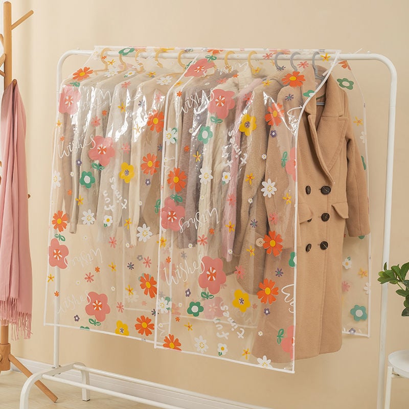 Κάλυμμα ρούχων από πλαστικό κατά της σκόνης – Απλό κινεζικού ύφους, για ταξίδια, προστασία από σκόνη