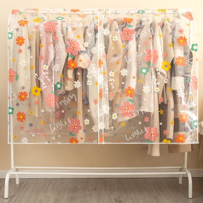 Κάλυμμα ρούχων από πλαστικό κατά της σκόνης – Απλό κινεζικού ύφους, για ταξίδια, προστασία από σκόνη