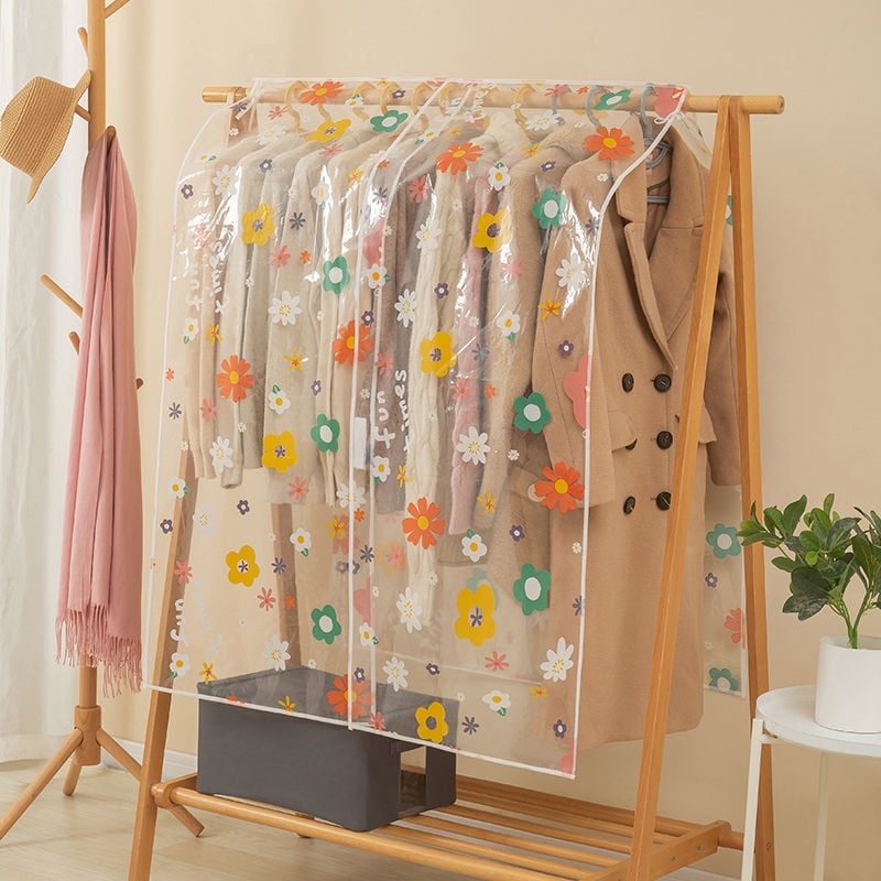 Κάλυμμα ρούχων από πλαστικό κατά της σκόνης – Απλό κινεζικού ύφους, για ταξίδια, προστασία από σκόνη