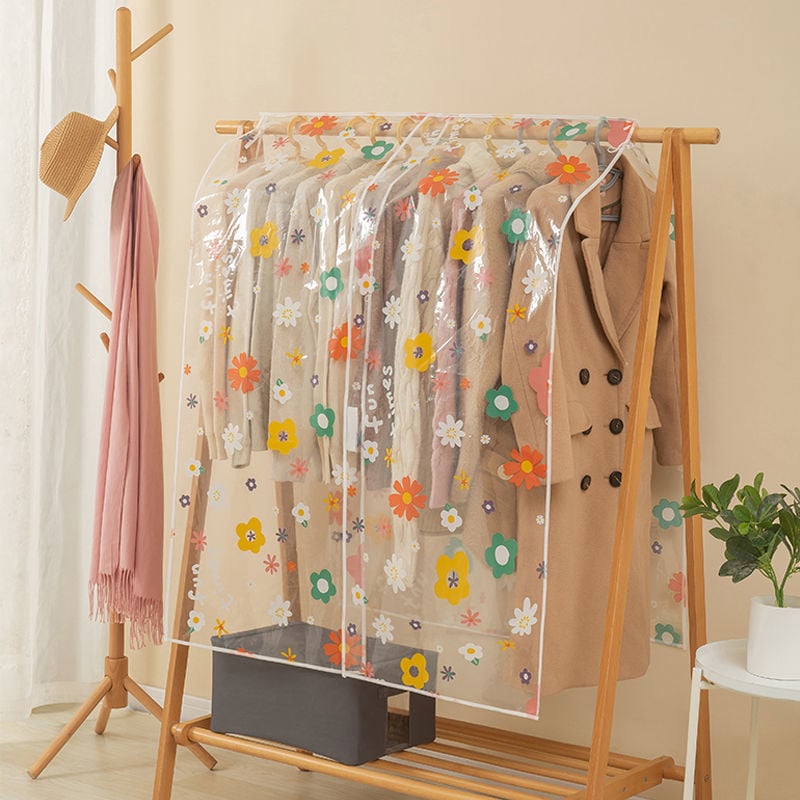 Κάλυμμα ρούχων από πλαστικό κατά της σκόνης – Απλό κινεζικού ύφους, για ταξίδια, προστασία από σκόνη