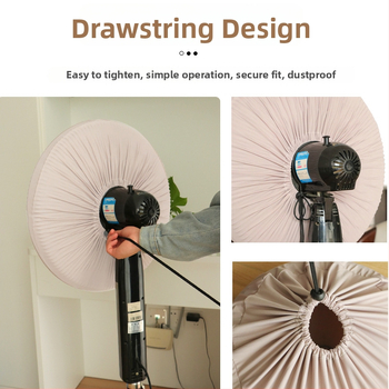 Kaixiu elastinis ventiliatoriaus gaubtas — dulkių apsauga stovintiems ir sieniniams ventiliatoriams, medžiaga milk silk, 2024 leidimas, pakuotėje 100 vnt