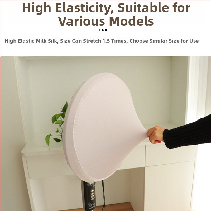 Kaixiu elastický kryt na ventilátor — ochranný prachový obal pre stojanové a nástenné ventilátory, materiál milk silk, 2024 vydanie, balenie 100 ks