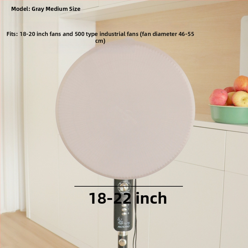 Kaixiu elastinis ventiliatoriaus gaubtas — dulkių apsauga stovintiems ir sieniniams ventiliatoriams, medžiaga milk silk, 2024 leidimas, pakuotėje 100 vnt