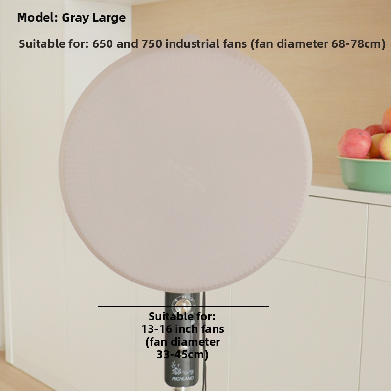 Kaixiu elastinis ventiliatoriaus gaubtas — dulkių apsauga stovintiems ir sieniniams ventiliatoriams, medžiaga milk silk, 2024 leidimas, pakuotėje 100 vnt