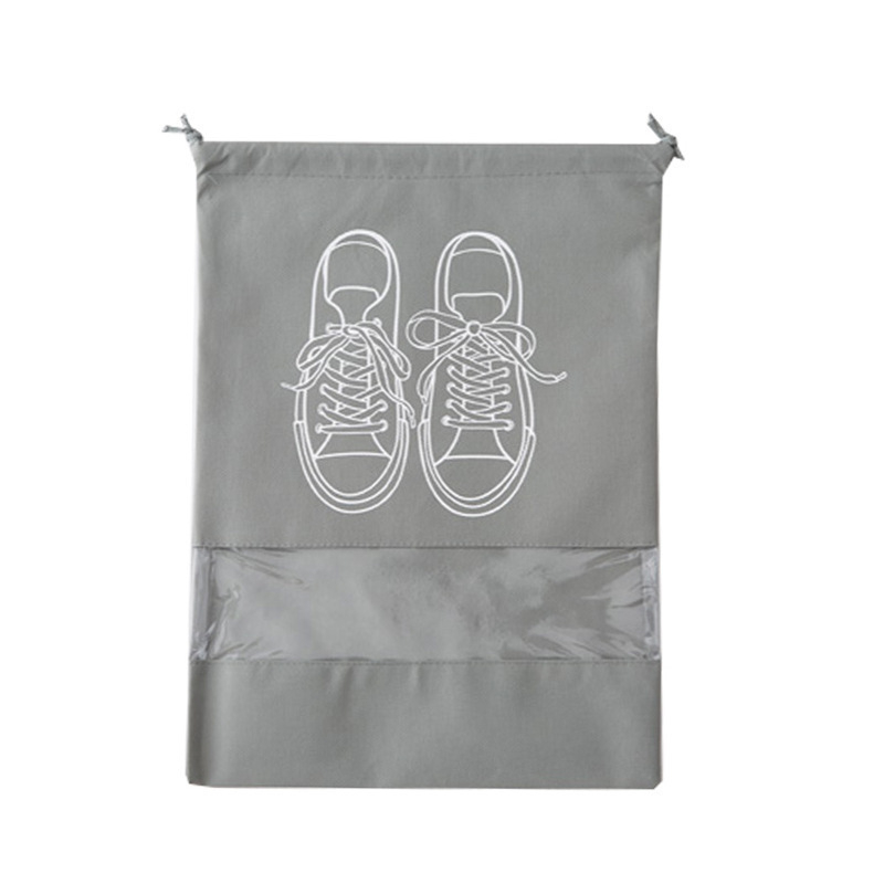 Τσάντα παπουτσιών από μη υφασμένο ύφασμα με κορδόνι και φερμουάρ, προστασία από σκόνη; Υλικό: μη υφασμένο ύφασμα; Στυλ: μοντέρνος μινιμαλισμός; Κατηγορία: τσάντες παπουτσιών