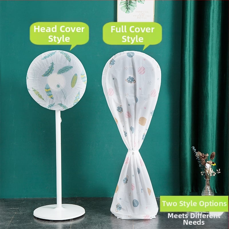 PEVA dulkių gaubtas ventiliatoriui, 3D dizainas, atsparus vandeniui, užtrauktukas, skirtas grindiniam ventiliatoriui