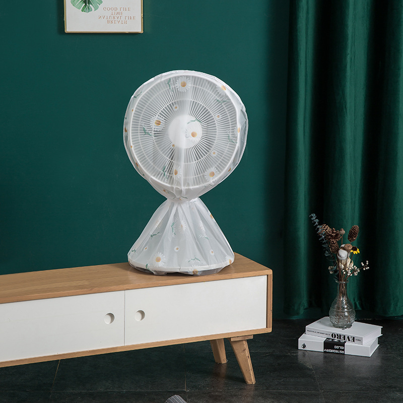 PEVA dulkių gaubtas ventiliatoriui, 3D dizainas, atsparus vandeniui, užtrauktukas, skirtas grindiniam ventiliatoriui