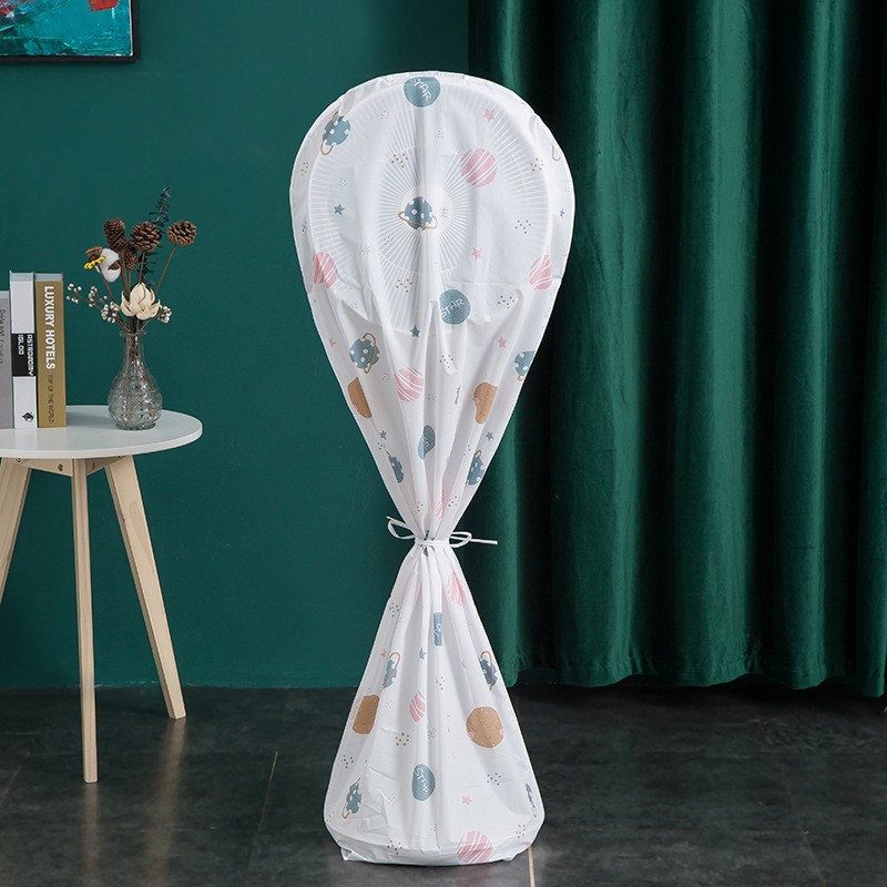 PEVA dulkių gaubtas ventiliatoriui, 3D dizainas, atsparus vandeniui, užtrauktukas, skirtas grindiniam ventiliatoriui