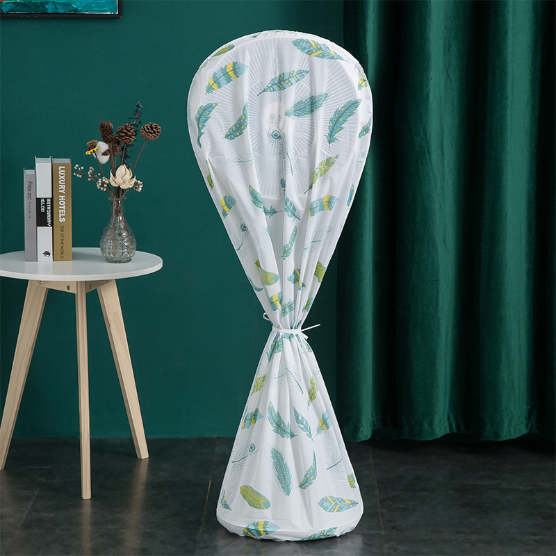 PEVA dulkių gaubtas ventiliatoriui, 3D dizainas, atsparus vandeniui, užtrauktukas, skirtas grindiniam ventiliatoriui