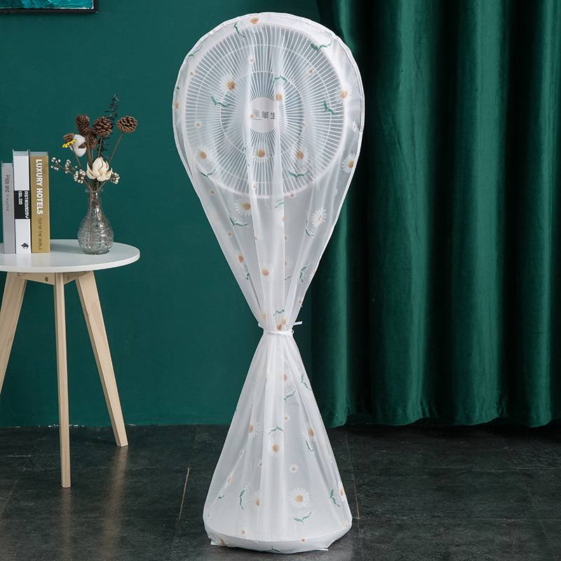 PEVA dulkių gaubtas ventiliatoriui, 3D dizainas, atsparus vandeniui, užtrauktukas, skirtas grindiniam ventiliatoriui