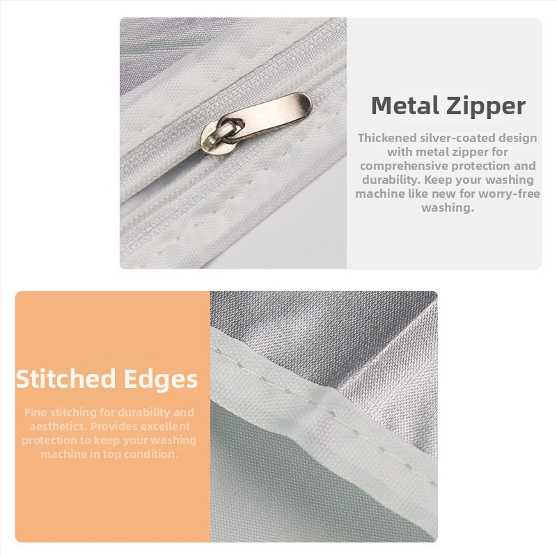 Skalbimo mašinos apsauginis dangtelis – poliesterio audinys, prekė Pinyun, pilnas dangos uždengimas, atsparus dulkėms, atsparus vandeniui, atsparus saulės spinduliams, su pritaikymo galimybe, šiuolaikiškas minimalistinis stilius