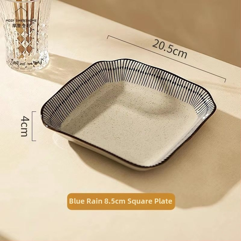 Keraminių dubenėlių komplektas su dryžiais, apvalios formos, šiuolaikinio minimalistinio stiliaus, tinkama mikrobangų krosnelei