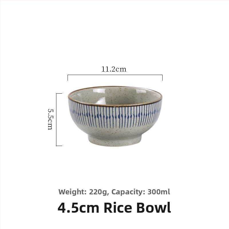 Keraminių dubenėlių komplektas su dryžiais, apvalios formos, šiuolaikinio minimalistinio stiliaus, tinkama mikrobangų krosnelei