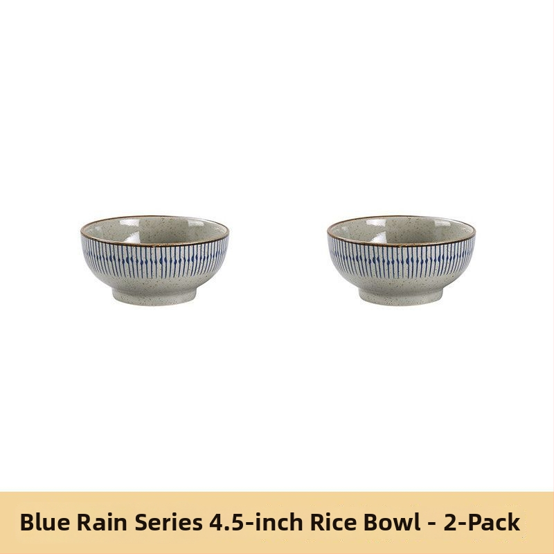 Keraminių dubenėlių komplektas su dryžiais, apvalios formos, šiuolaikinio minimalistinio stiliaus, tinkama mikrobangų krosnelei