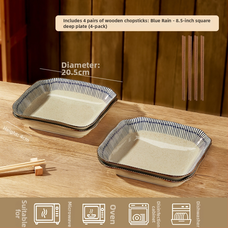 Keraminių dubenėlių komplektas su dryžiais, apvalios formos, šiuolaikinio minimalistinio stiliaus, tinkama mikrobangų krosnelei