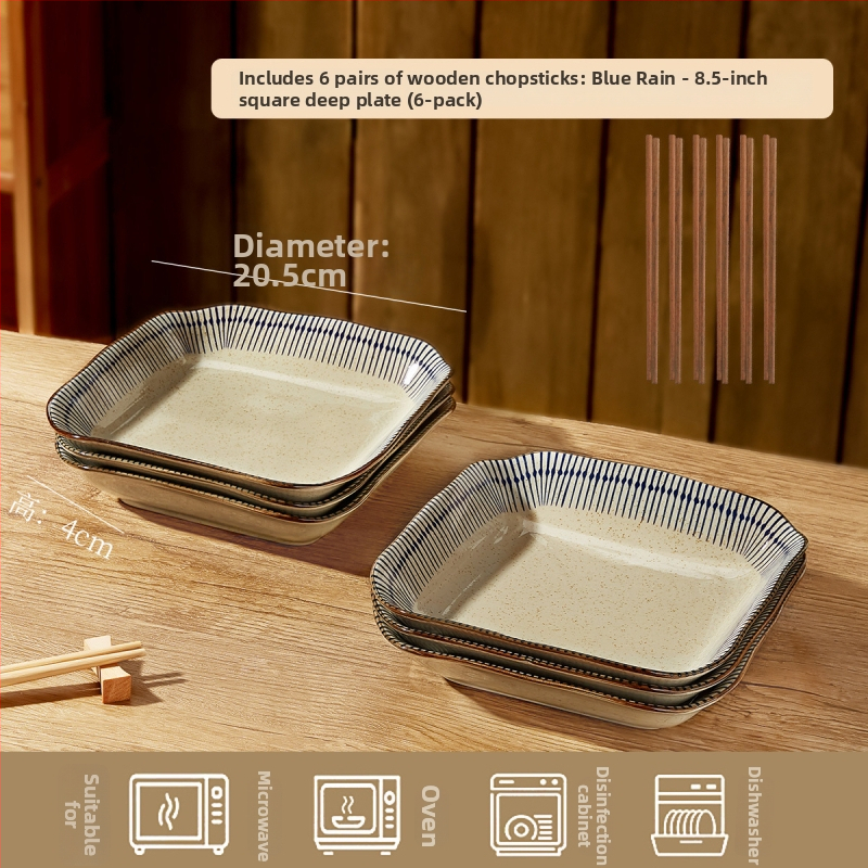 Keraminių dubenėlių komplektas su dryžiais, apvalios formos, šiuolaikinio minimalistinio stiliaus, tinkama mikrobangų krosnelei