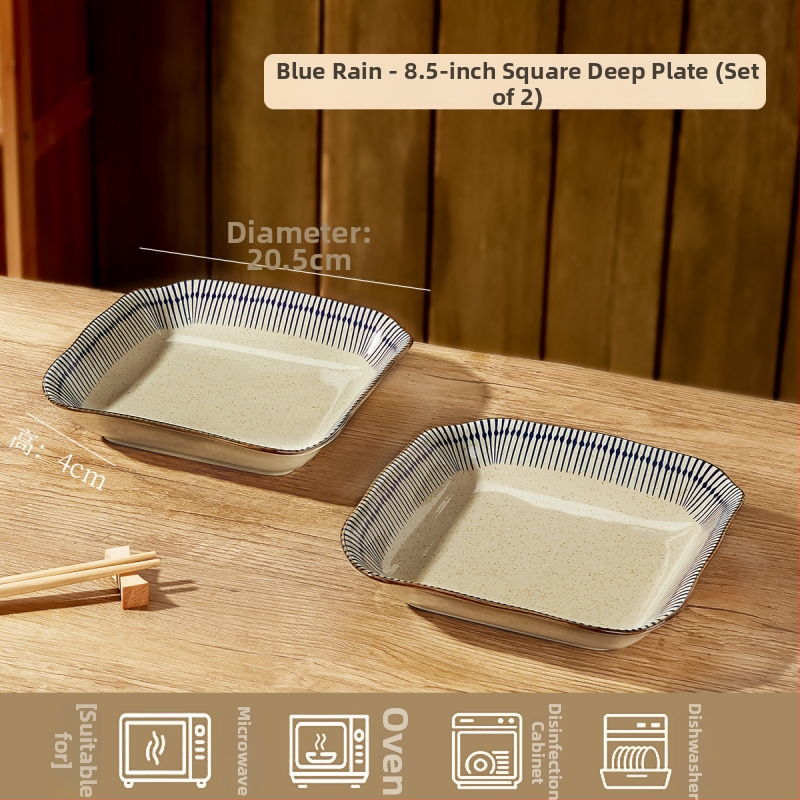 Keraminių dubenėlių komplektas su dryžiais, apvalios formos, šiuolaikinio minimalistinio stiliaus, tinkama mikrobangų krosnelei