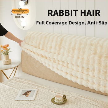 Xulai trumpas pūkuotas lovos šoninis užvalkalas — šiuolaikiškas minimalistinis stilius, dulkių gaudyklė/sofos dangtis