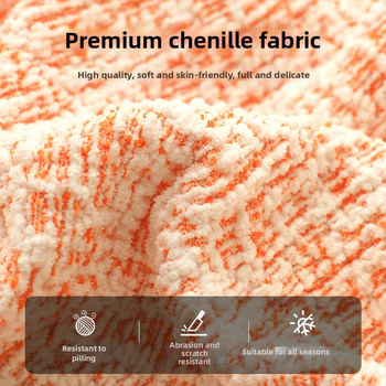 Navlaka za stolicu za blagovaonicu – chenille, protuklizna, zaštita od prašine, nordijski stil, pravokutni oblik, jednobojni uzorak