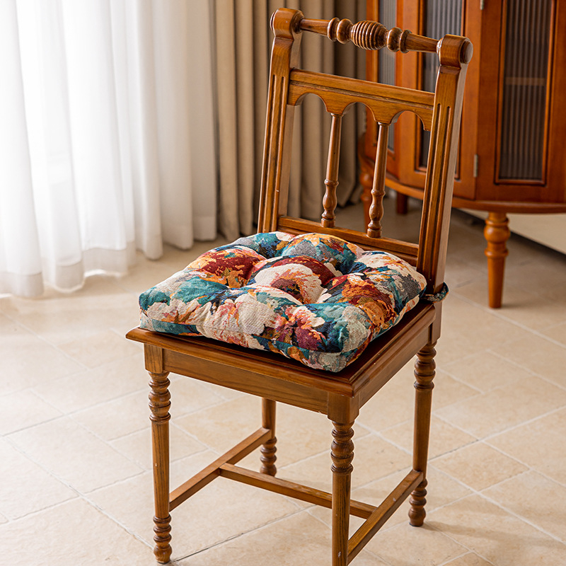 Perna pentru scaunul de dining, din poliester, umplutură PP bumbac, model floral, stil pastoral